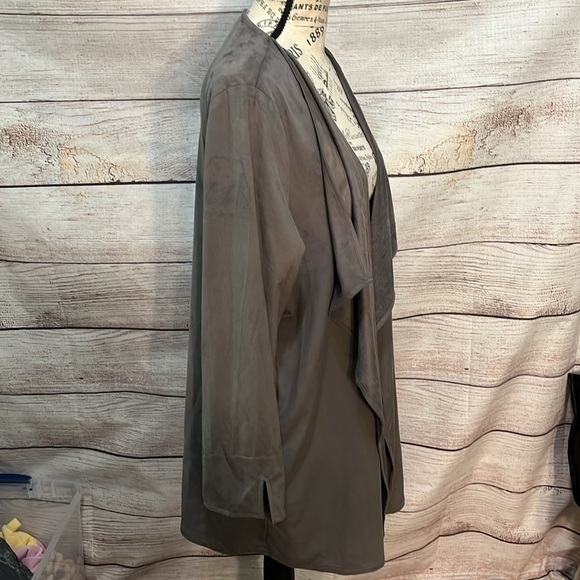 Gretchen Scott Designs Waterfall Cardigan Suede-look Open Front Size XL - Picture 4 of 9